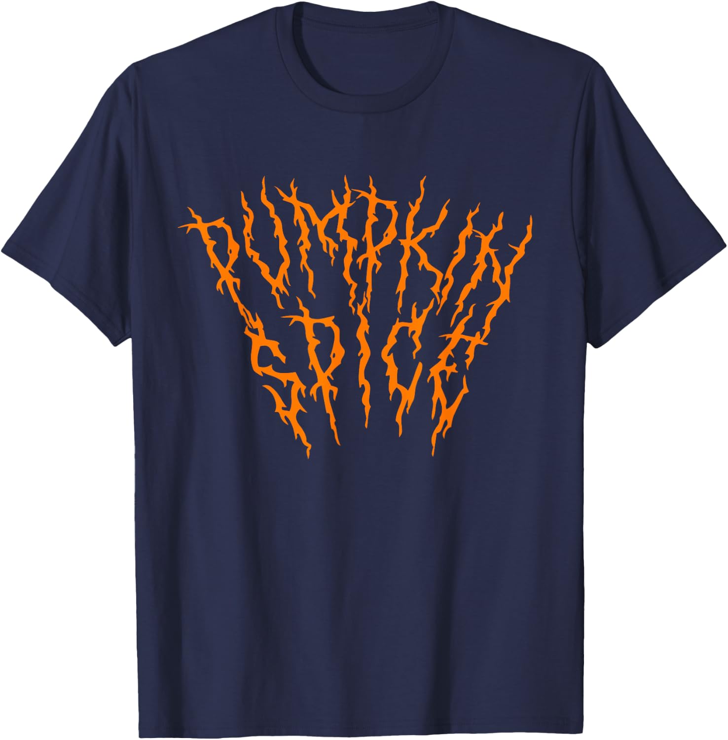 Pumpkin Spice Funny Heavy Doom Black Metal Music Halloween T-Shirt - T-Shirt | Navy