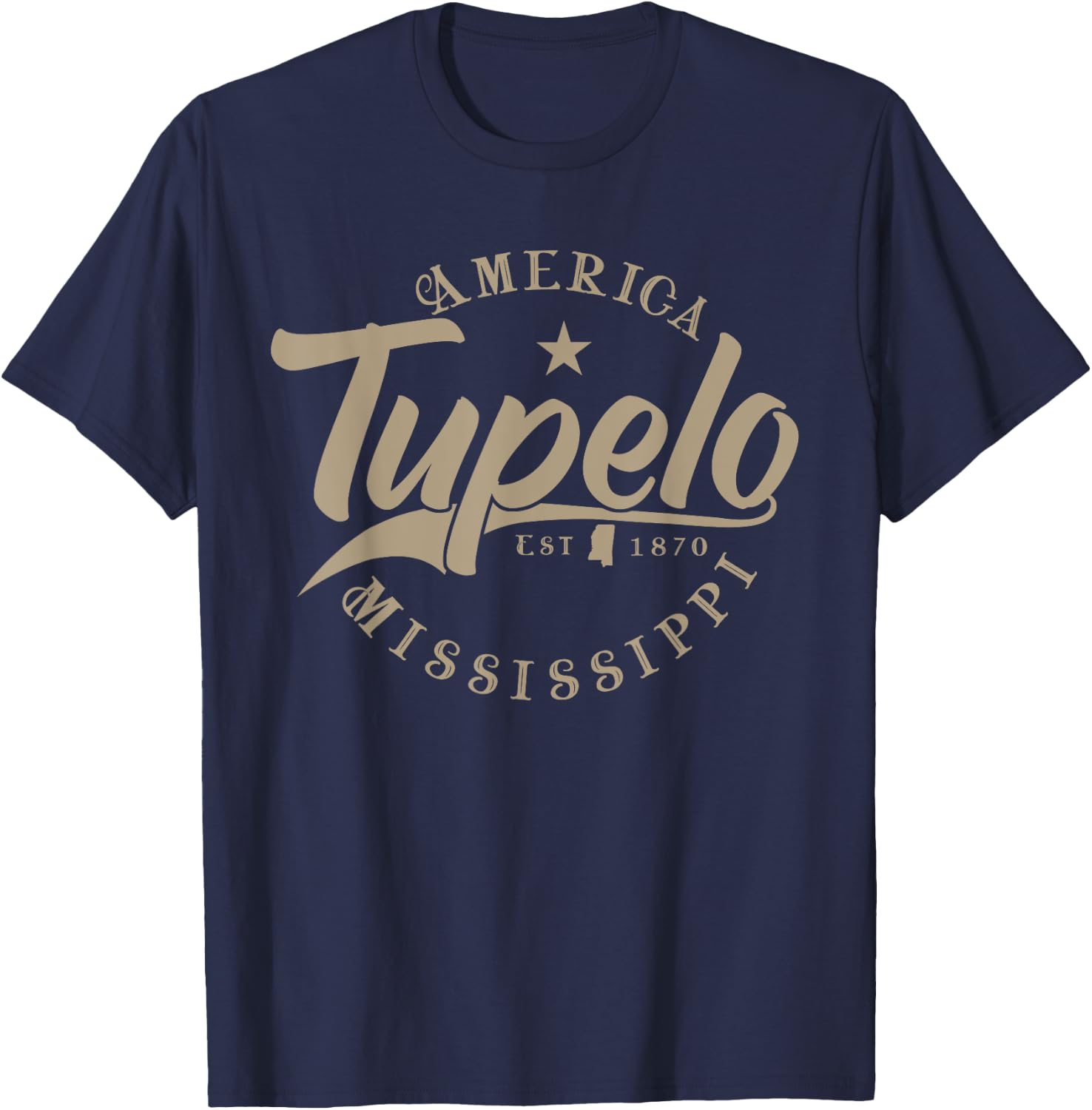 Tupelo MS | Mississippi T-Shirt - T-Shirt | Navy