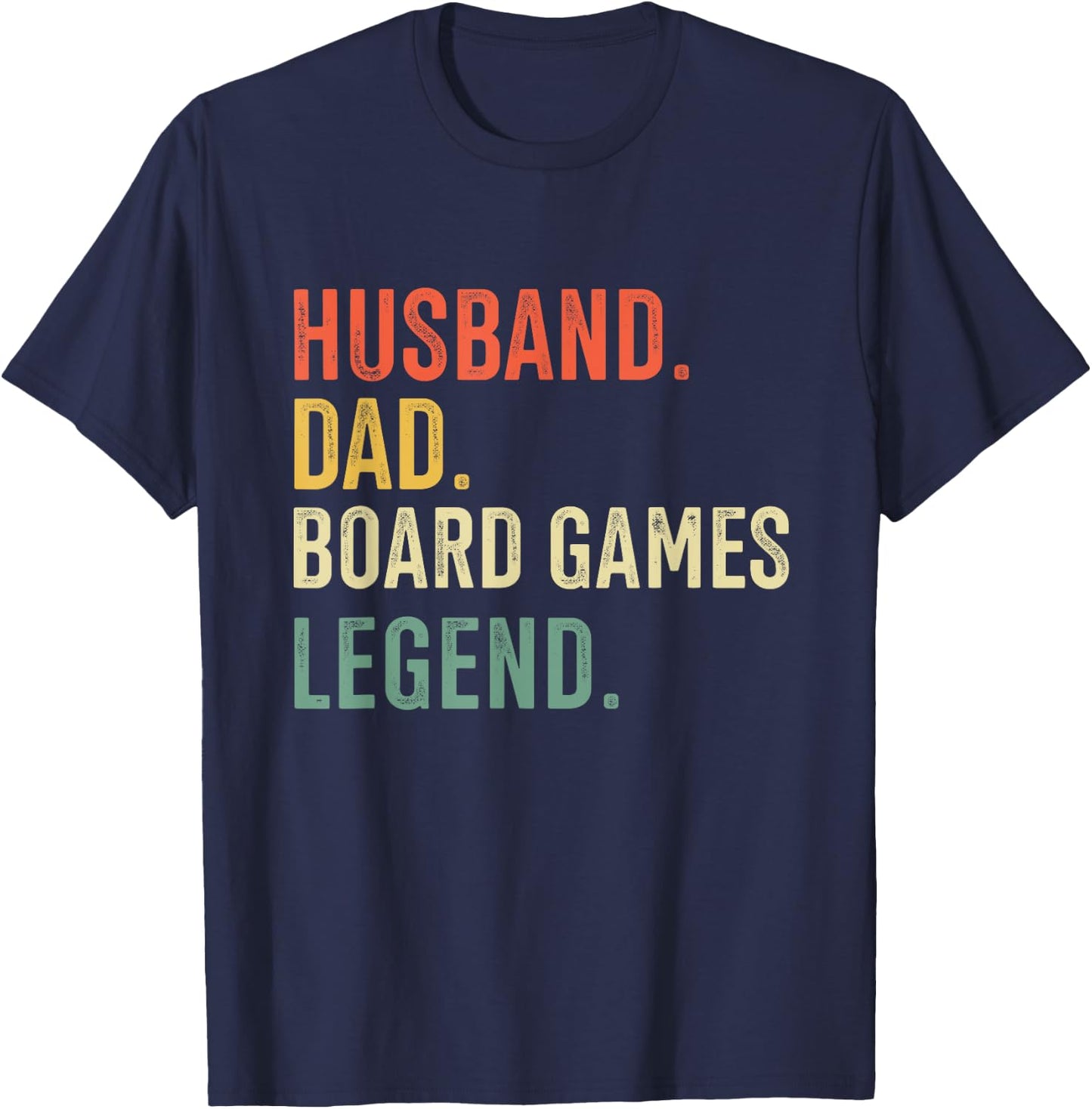 Husband Dad Board Game Legend Vintage Clothing T-Shirt - T-Shirt | Navy