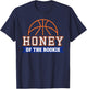 Honey of Rookie 1st Birthday Basketball Theme Matching Party T-Shirt - T-Shirt | Navy