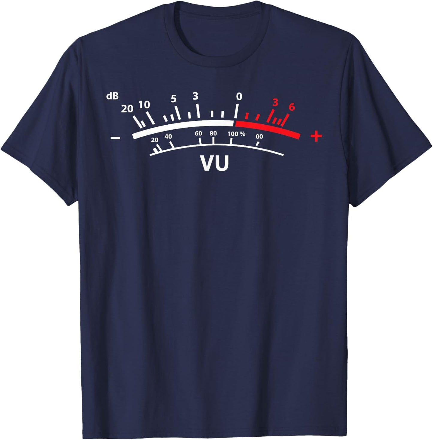 VU Meter dB DJ T-Shirt - T-Shirt | Navy