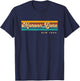 Vintage Sunset Stripes Mohonk Lake, New York T-Shirt - T-Shirt | Navy