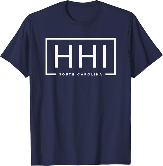 HHI Hilton Head South Carolina Letters Retro Souvenir T-Shirt - T-Shirt | Navy