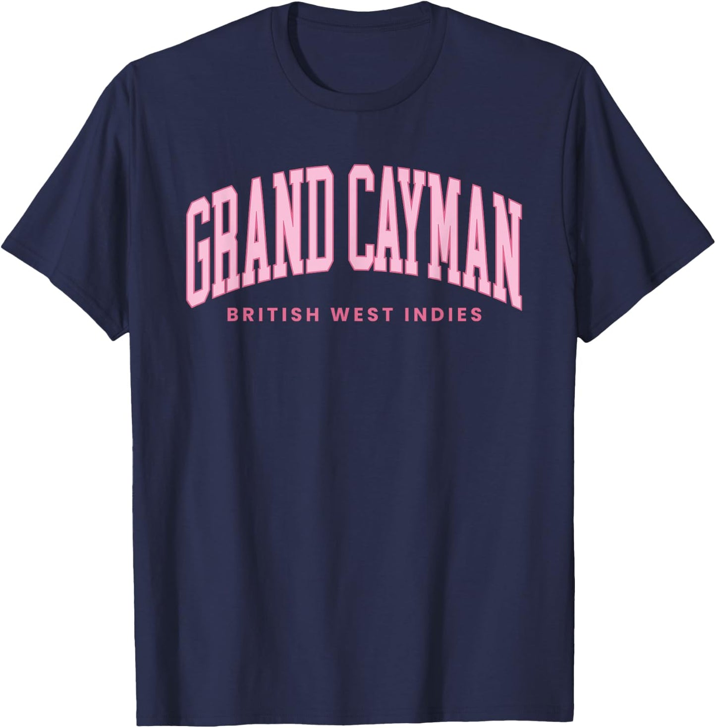Grand Cayman Islands Summer Retro Preppy Throwback T-Shirt - T-Shirt | Navy