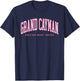 Grand Cayman Islands Summer Retro Preppy Throwback T-Shirt - T-Shirt | Navy