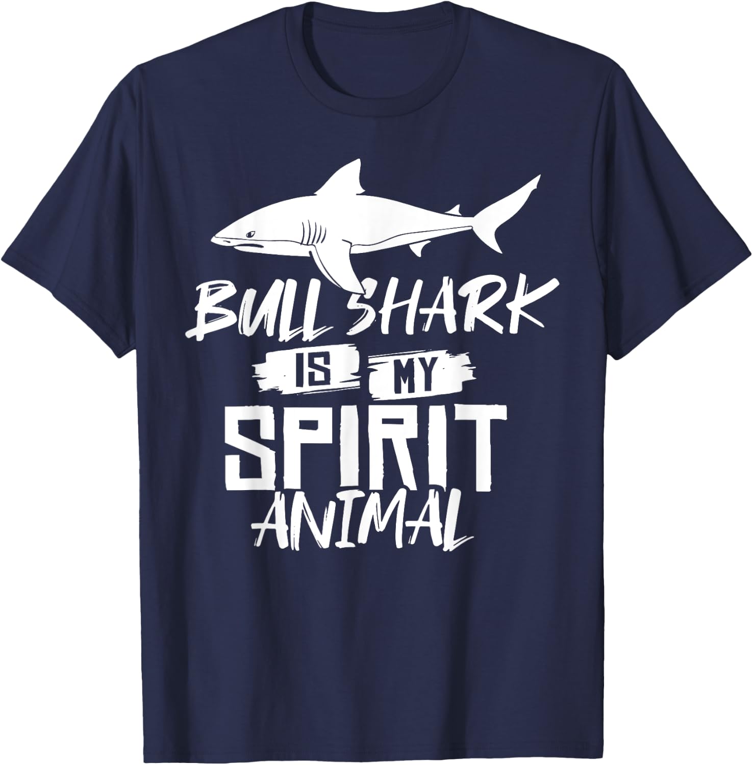 Bull Shark Teeth Animal Funny Ocean T-Shirt - T-Shirt | Navy