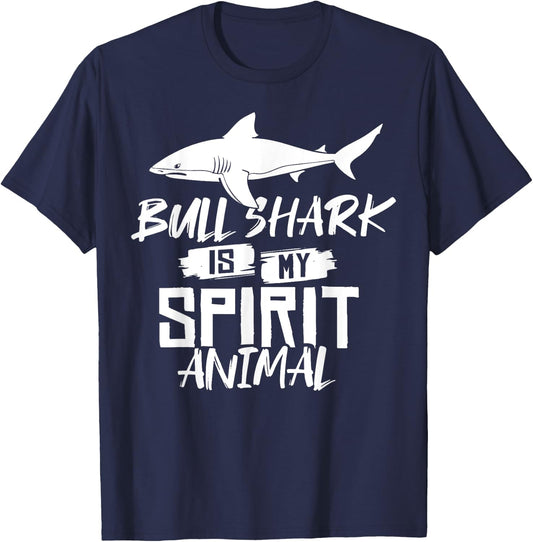 Bull Shark Teeth Animal Funny Ocean T-Shirt - T-Shirt | Navy