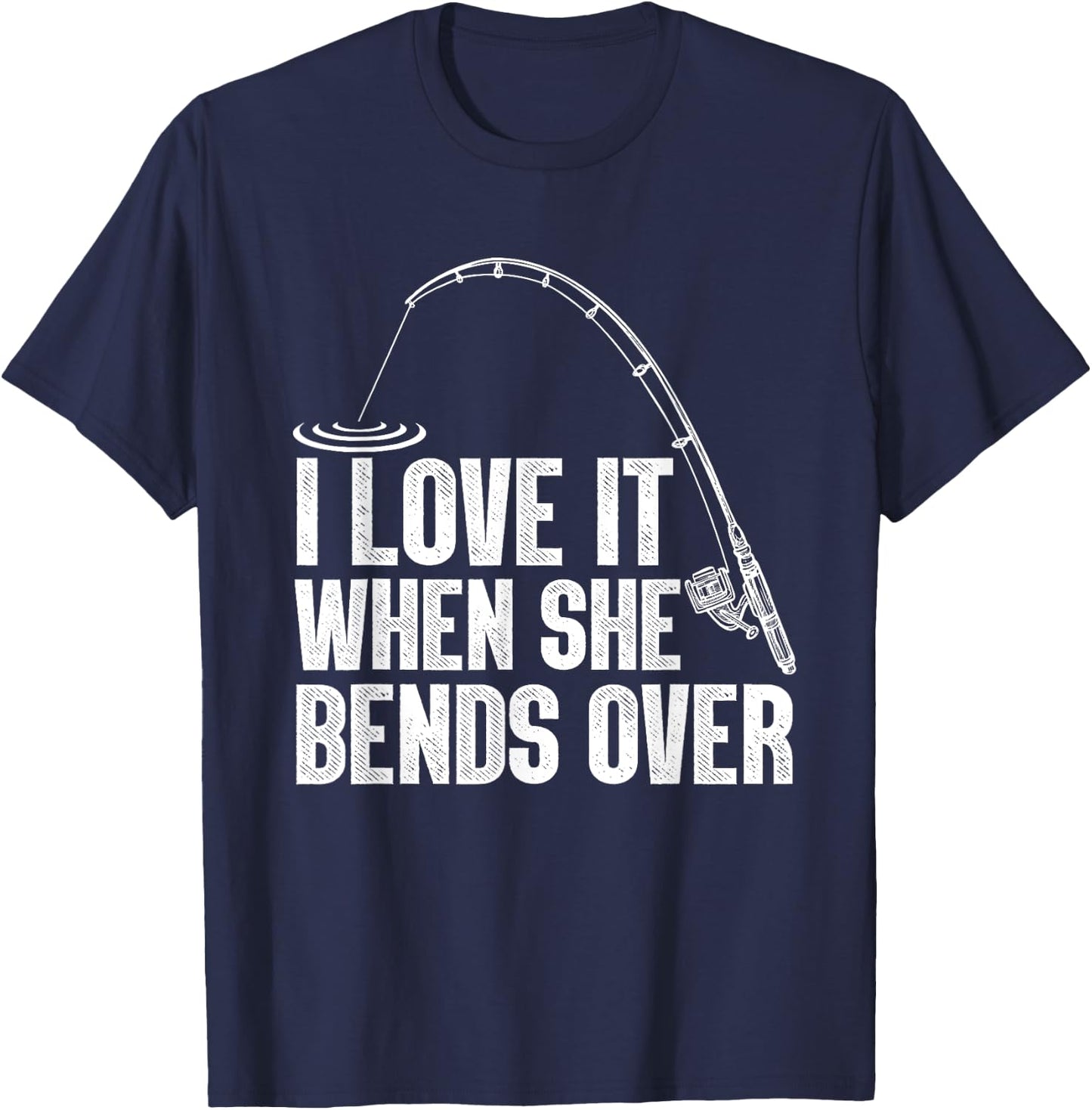 Funny Fishing Design Women Fisherman Fishing Rod T-Shirt - T-Shirt | Navy