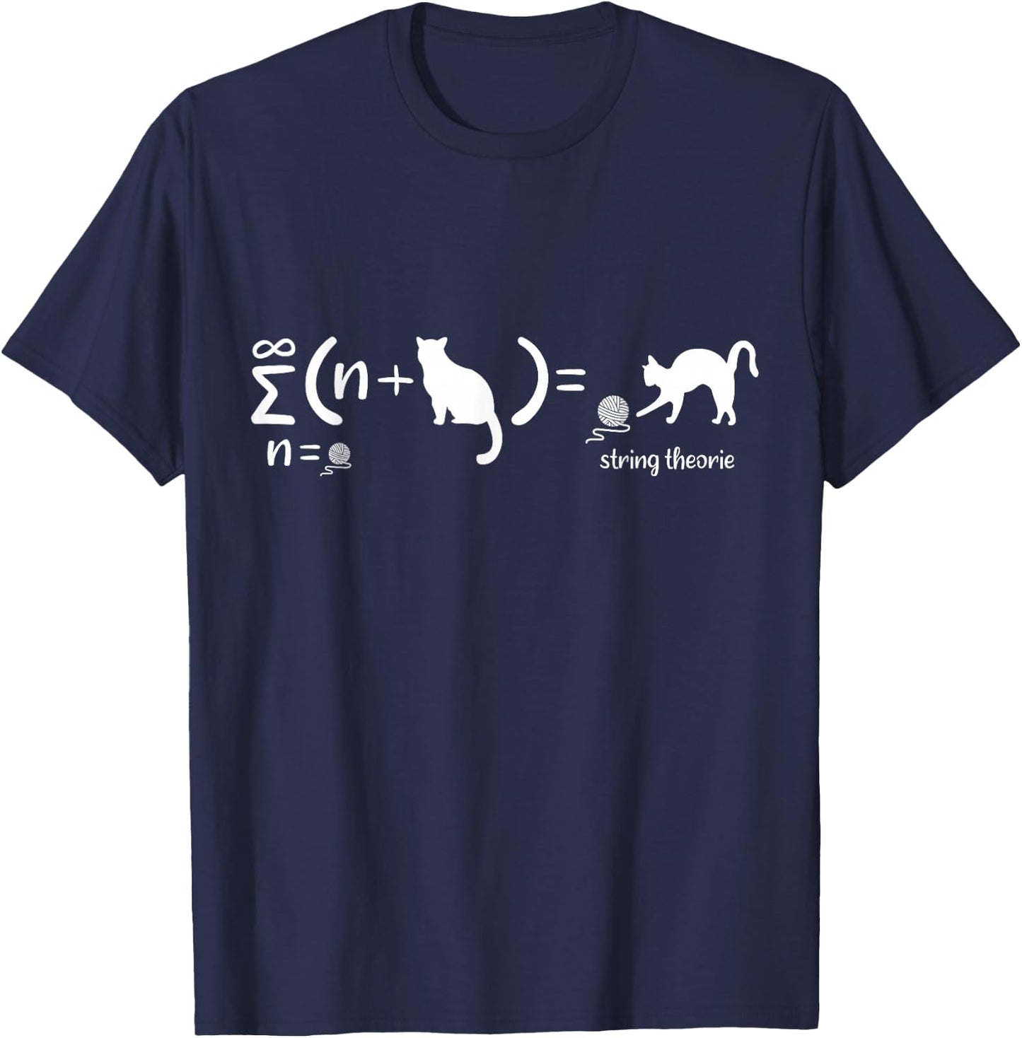 String Theory Science Nerd Physics Schrodinger's Cat T-Shirt - T-Shirt | Navy