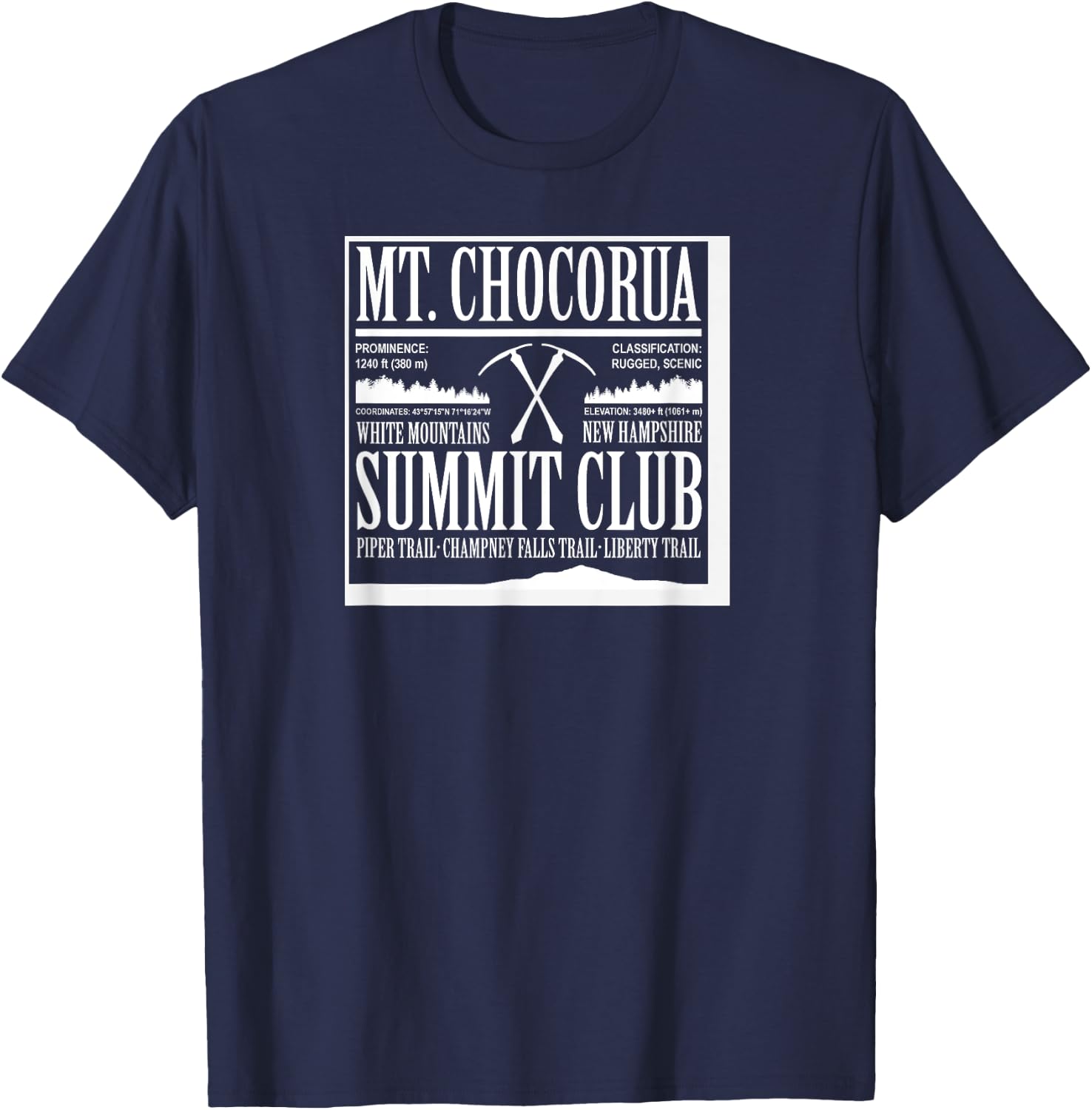 Mt. Chocorua Summit Club T-Shirt - T-Shirt | Navy