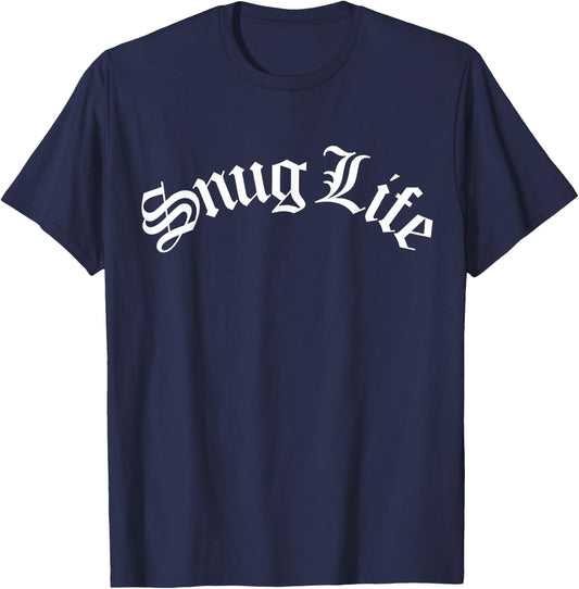 Snug Life Funny Cute Warm Cozy Cuddle Snuggle Hygge Love Fan T-Shirt - T-Shirt | Navy