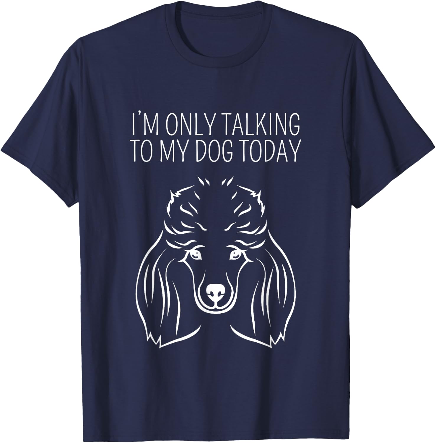 I'm Only Talking To My Poodle Today Funny Dog Walking Women Girls Kids T-Shirt - T-Shirt | Navy