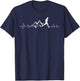 Trail Running Heartbeat Ultra Runner Mountain Sport Activity T-Shirt - T-Shirt | Navy