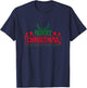 Funny Horny Christmas And A happy New Year Deer Antlers Gag T-Shirt - T-Shirt | Navy