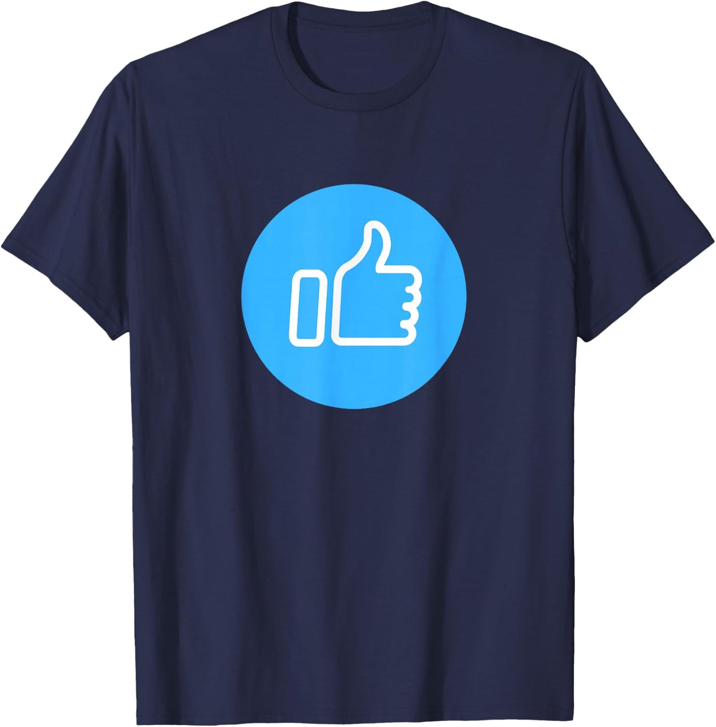 Thumbs Up Like Face Book Icon T-Shirt - T-Shirt | Navy