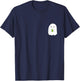 Halloween Cute Little Ghost drinking green Matcha Tea T-Shirt - T-Shirt | Navy