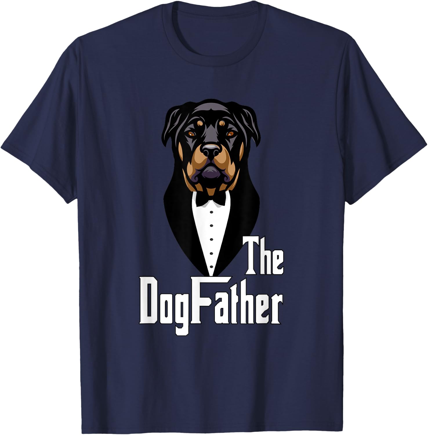 Rottweiler | The Dogfather Dog | Funny Gift Dog Lover Women Kids T-Shirt - T-Shirt | Navy