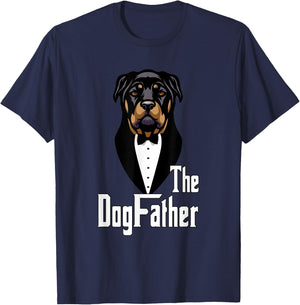 Rottweiler | The Dogfather Dog | Funny Gift Dog Lover Women Kids T-Shirt - T-Shirt | Navy