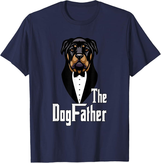 Rottweiler | The Dogfather Dog | Funny Gift Dog Lover Women Kids T-Shirt - T-Shirt | Navy