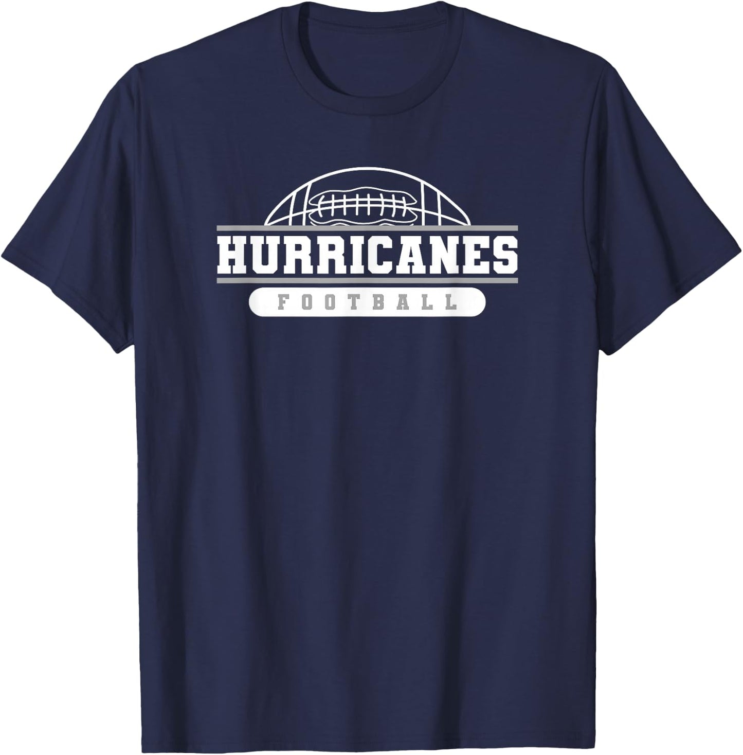 Hurricanes Football Varsity College University High School T-Shirt - T-Shirt | Navy