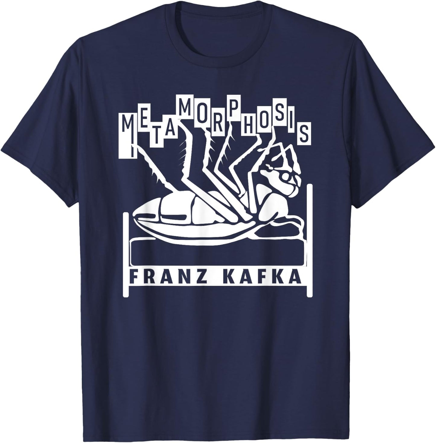 Franz Kafka Vermin Transformation Literature T-Shirt - T-Shirt | Navy