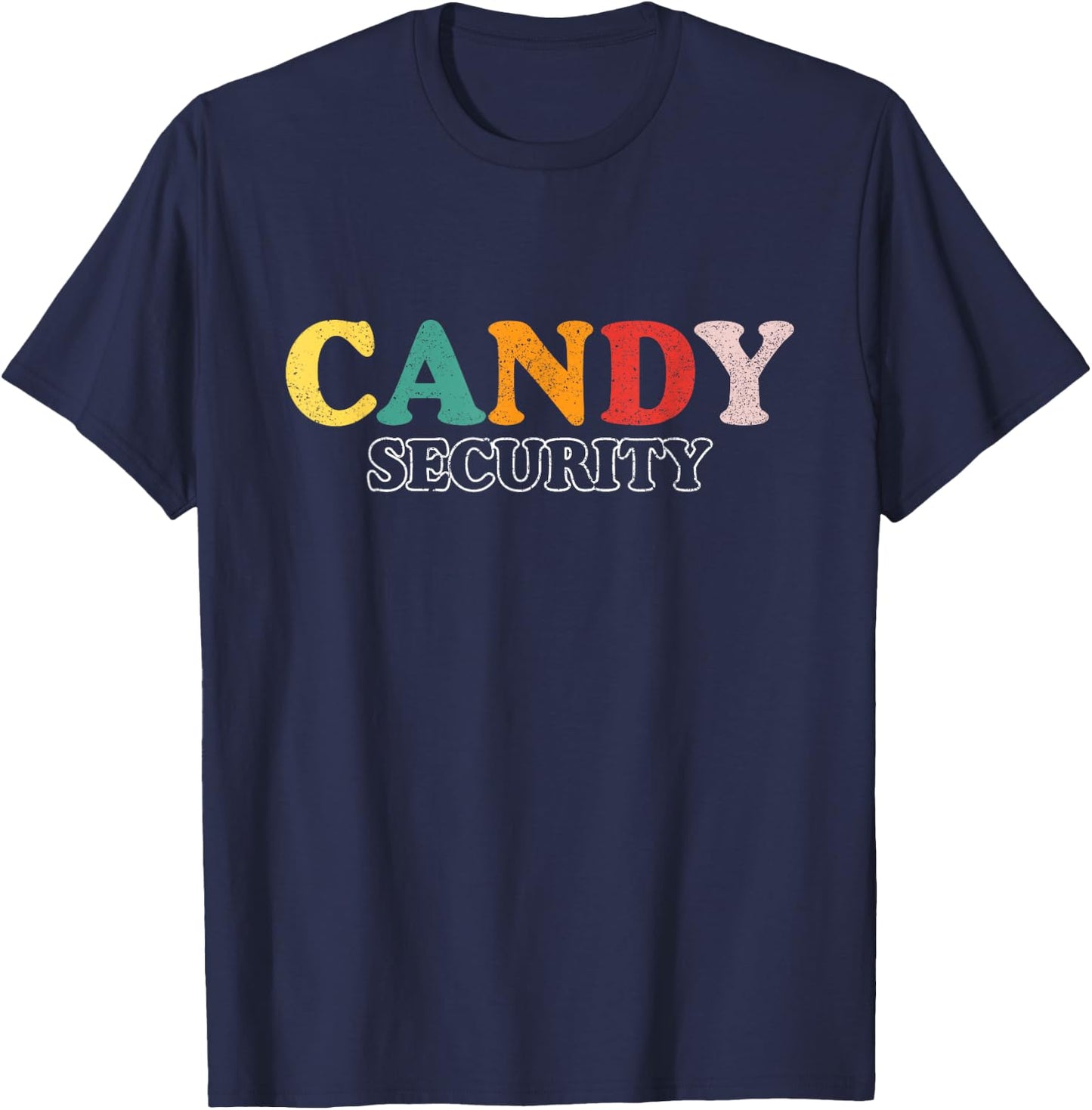 Funny Candy Security | Halloween Party T-Shirt - T-Shirt | Navy