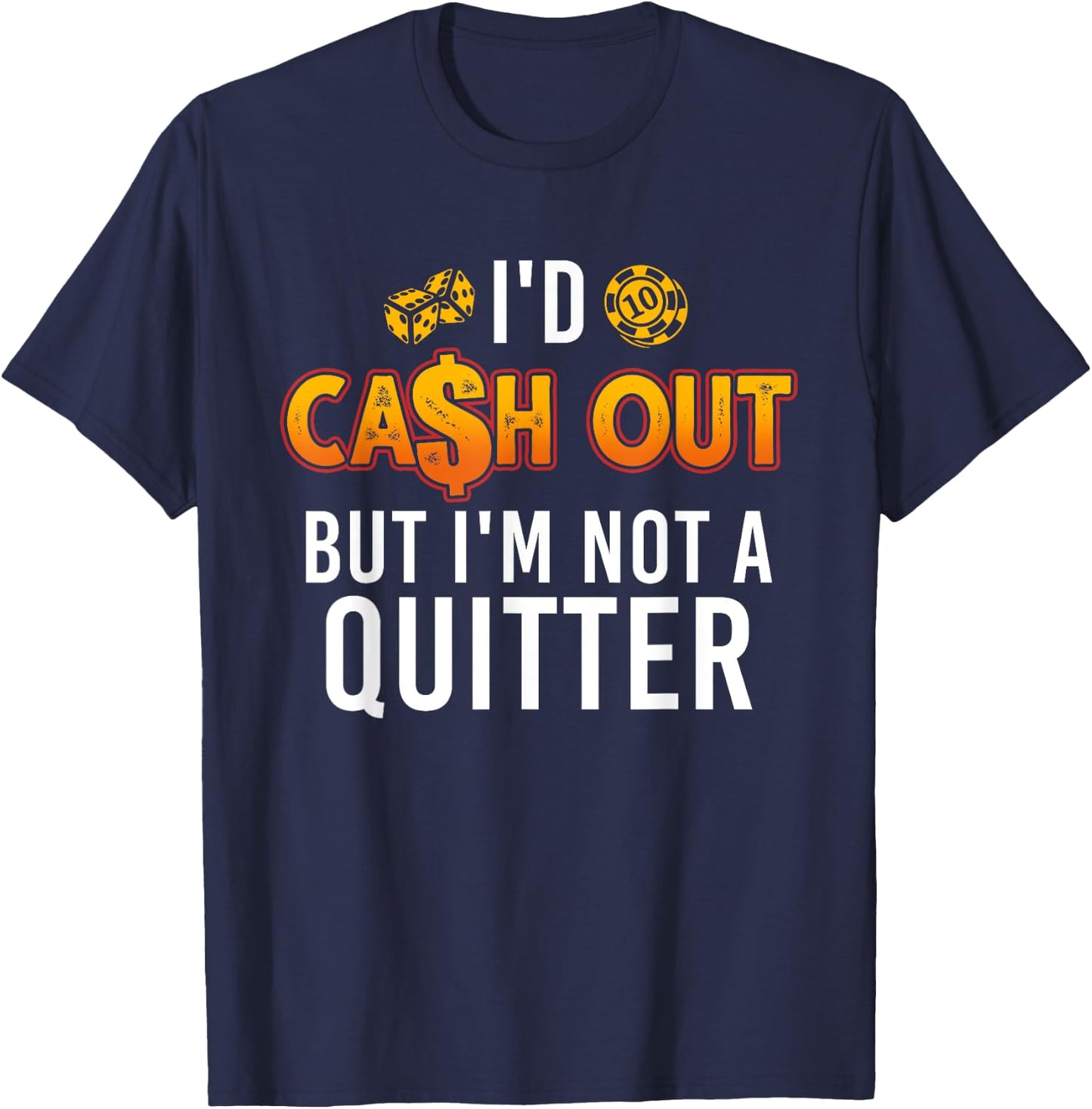 Funny Gambling Art Women Slot Machine Las Vegas T-Shirt - T-Shirt | Navy
