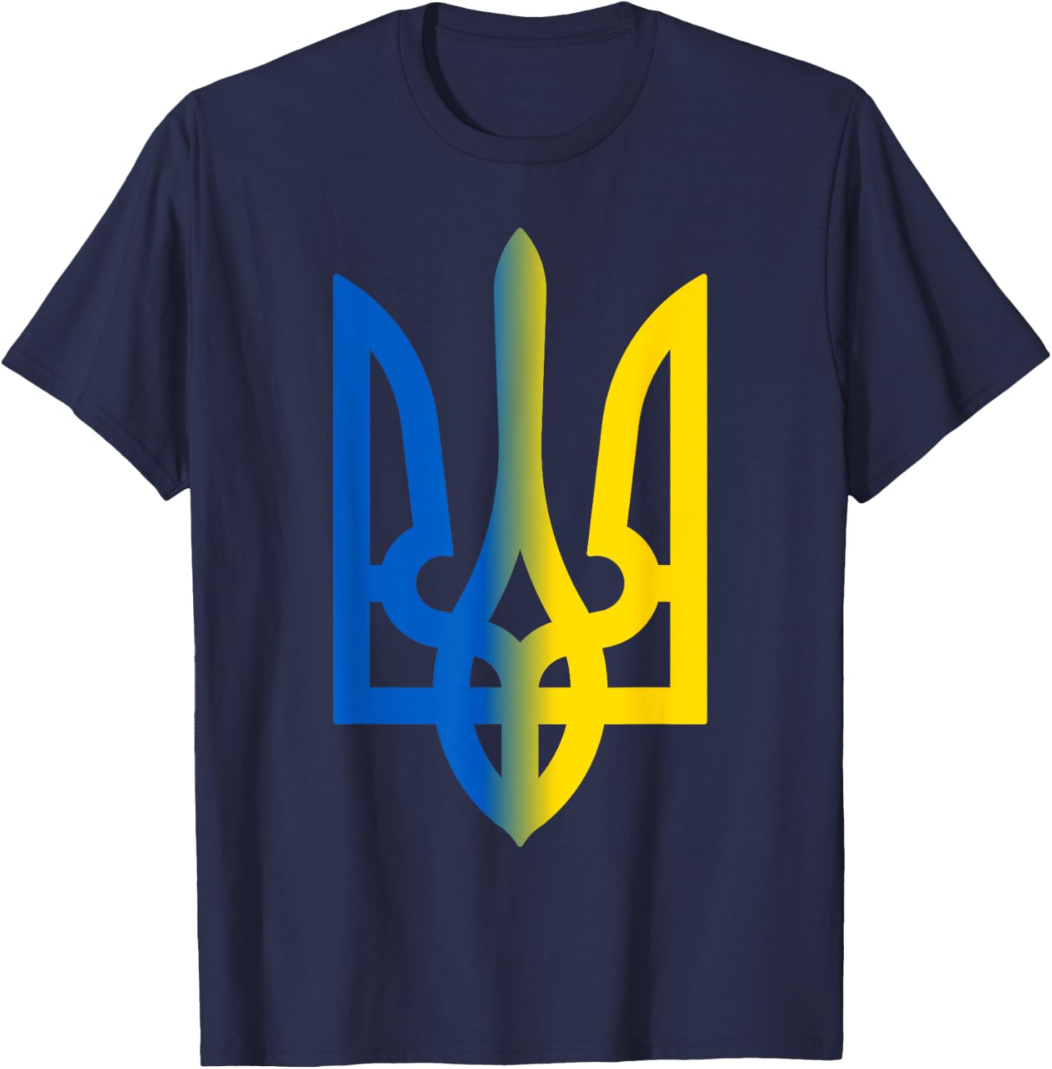 Trident Ukrainian Volodymyr Zelensky President Of Ukraine T-Shirt - T-Shirt | Navy