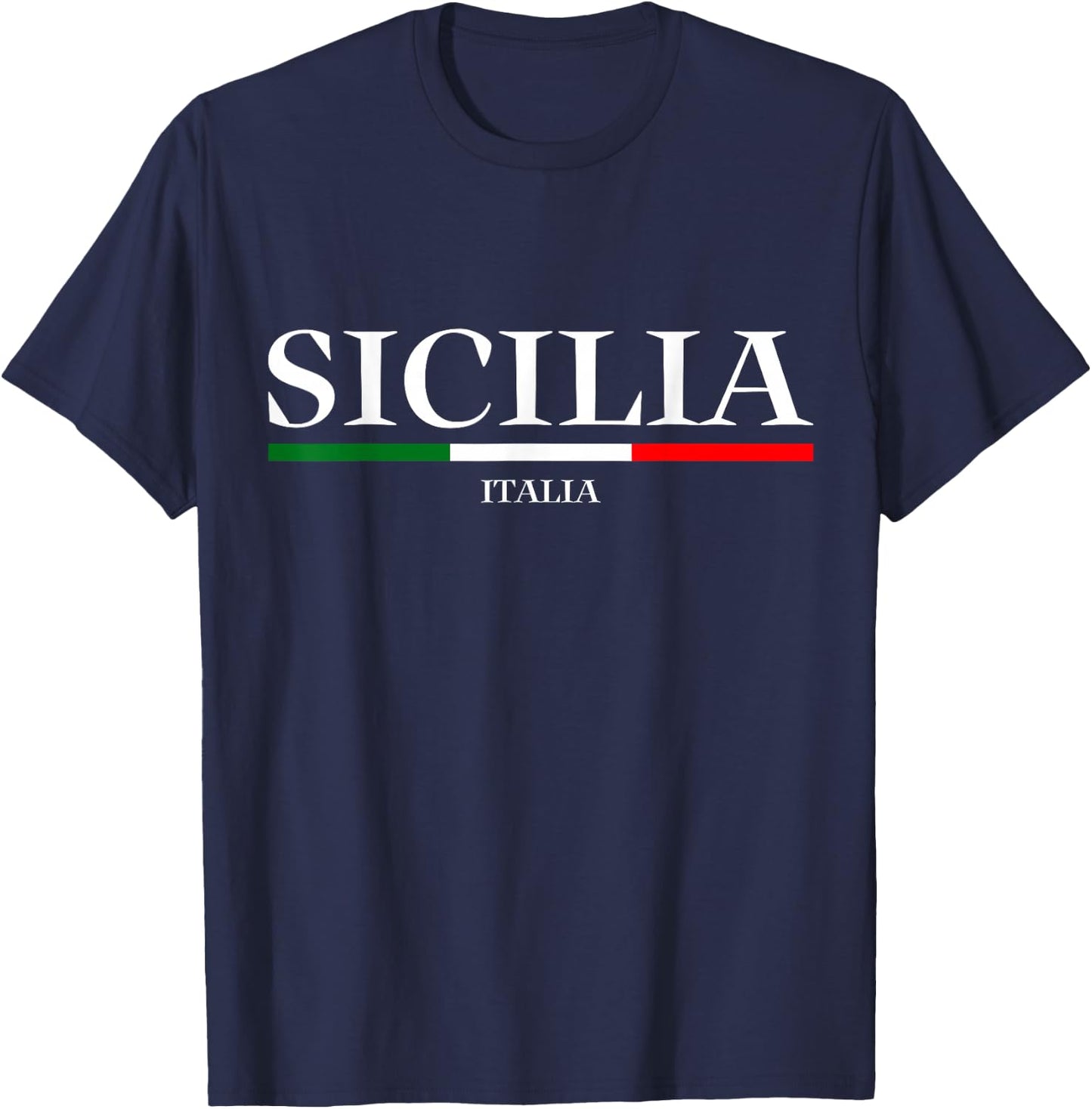 Sicilia Flag Sicily Palermo Italy T-Shirt - T-Shirt | Navy