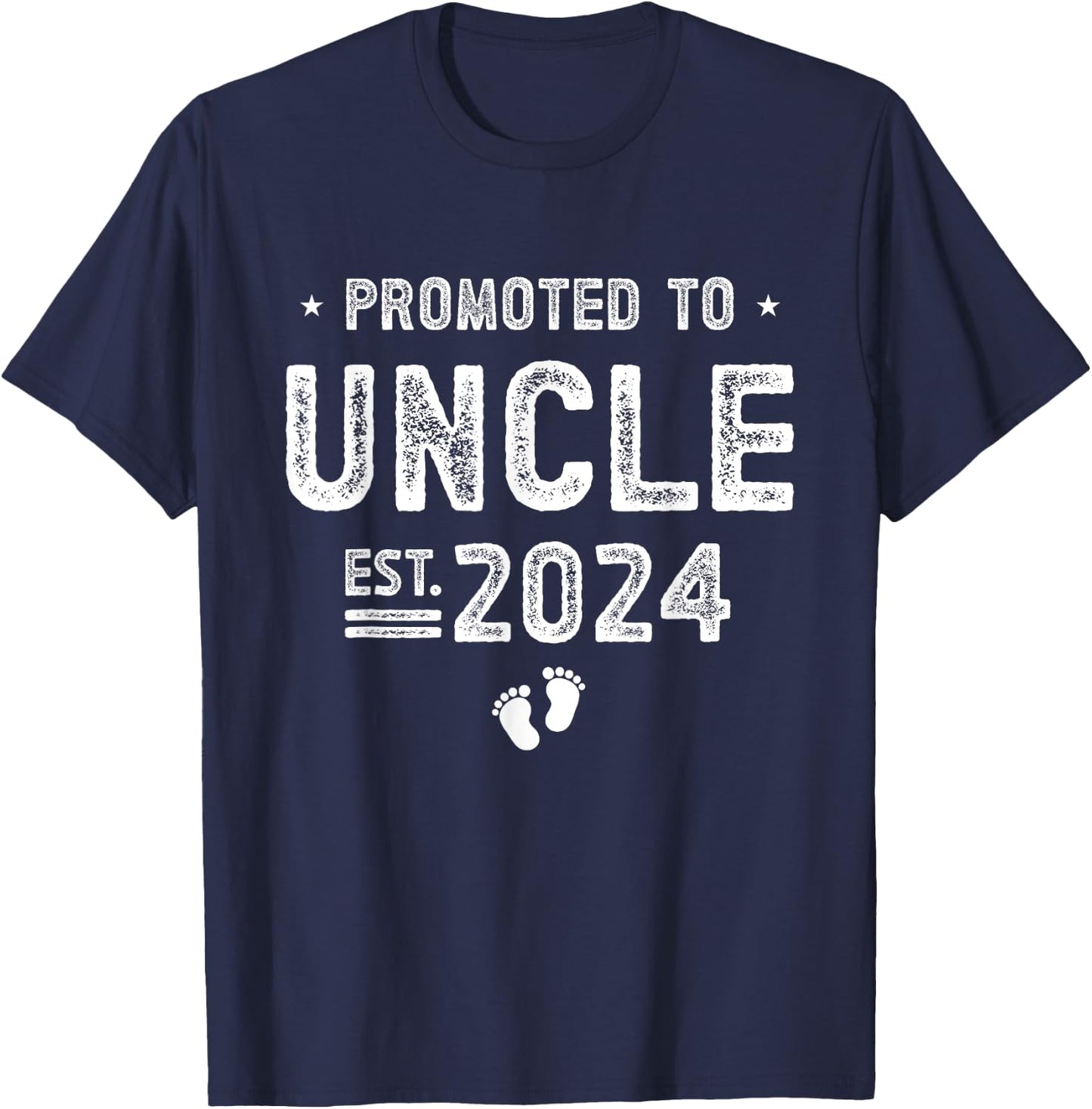 Promoted to Uncle 2024 Soon To Be Uncle T-Shirt - T-Shirt | Navy