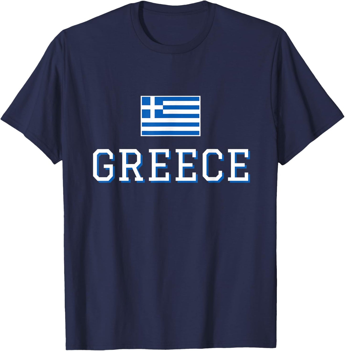 Greece Flag Greek Flag Greece Souvenir T-Shirt - T-Shirt | Navy