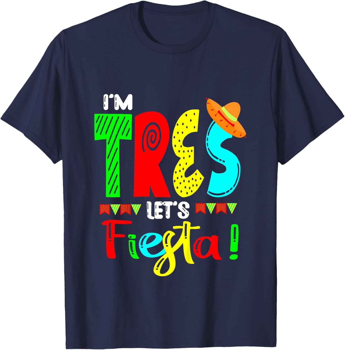 Kids I'm Tres Taco 3rd Birthday Gift Kids Boy Girl T-Shirt - T-Shirt | Navy