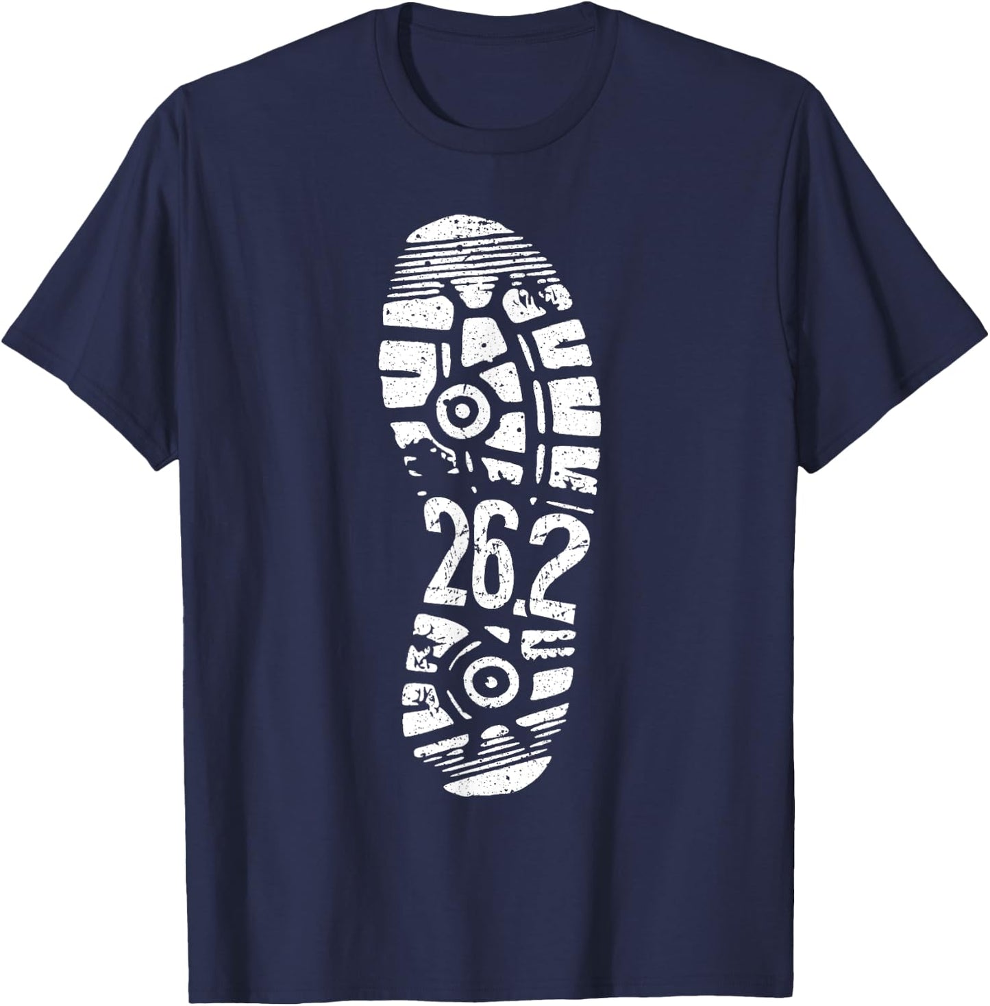 Cool Marathon Art Men Women 26.2 Marathoner Running Finisher T-Shirt - T-Shirt | Navy
