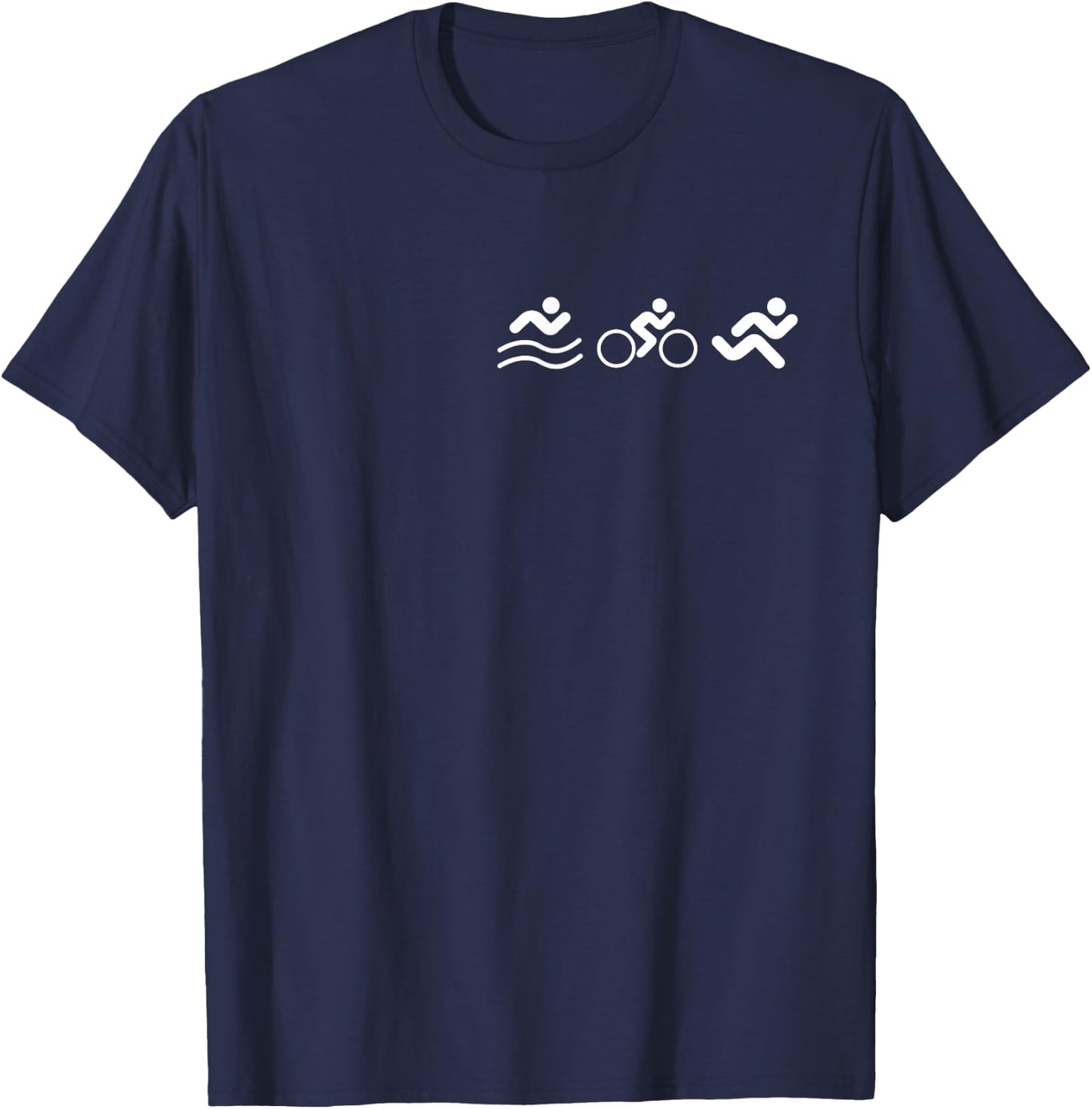 Triathlon Logo Emblem Triathlete Bike Training Triathlon T-Shirt - T-Shirt | Navy