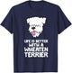 Life Is Better With A Wheaten Terrier T-Shirt - T-Shirt | Navy