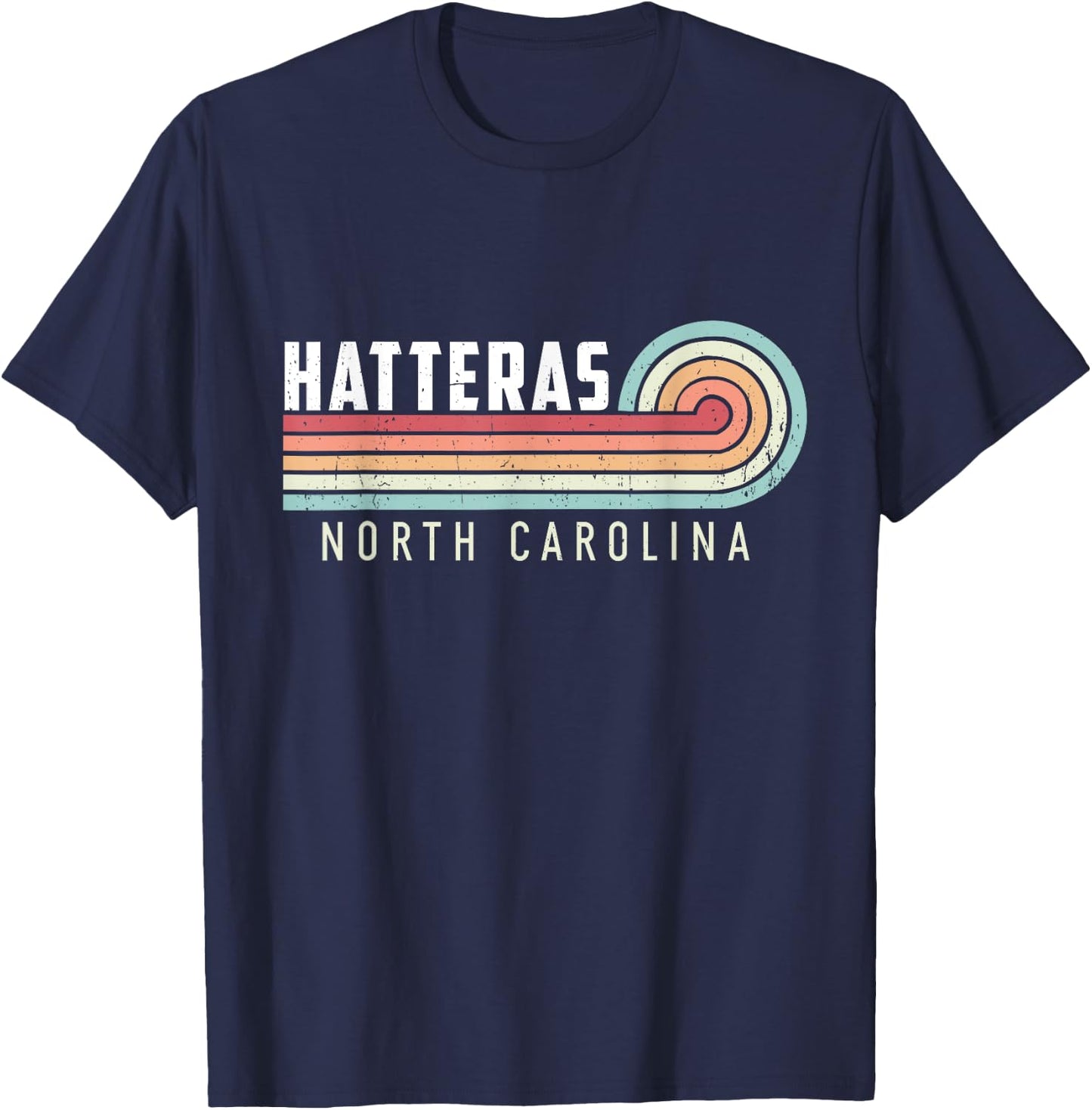Hatteras Island Vintage North Carolina T-Shirt - T-Shirt | Navy
