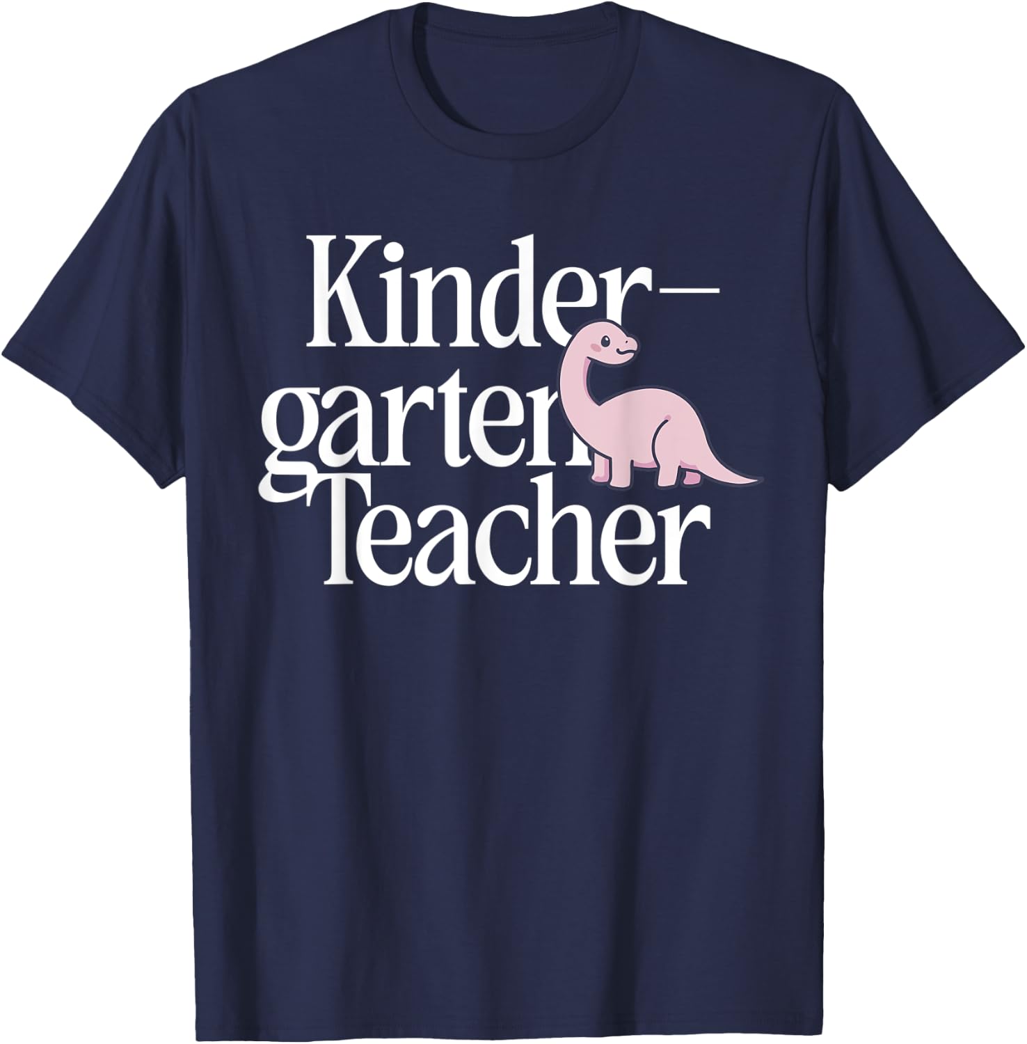 Kindergarten Teacher Dinosaur Back To School T-Shirt - T-Shirt | Navy