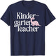 Kindergarten Teacher Dinosaur Back To School T-Shirt - T-Shirt | Navy