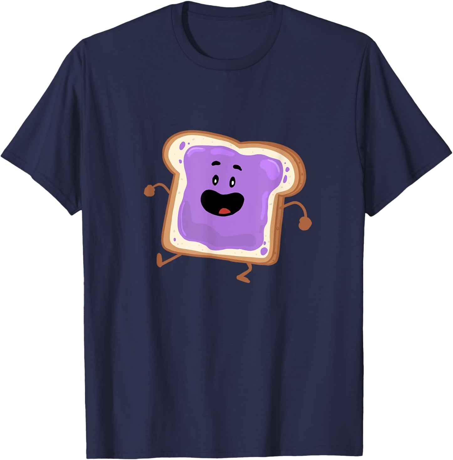 Miftees Besties Dancing Jelly Peanut Butter and Jelly T-Shirt - T-Shirt | Navy