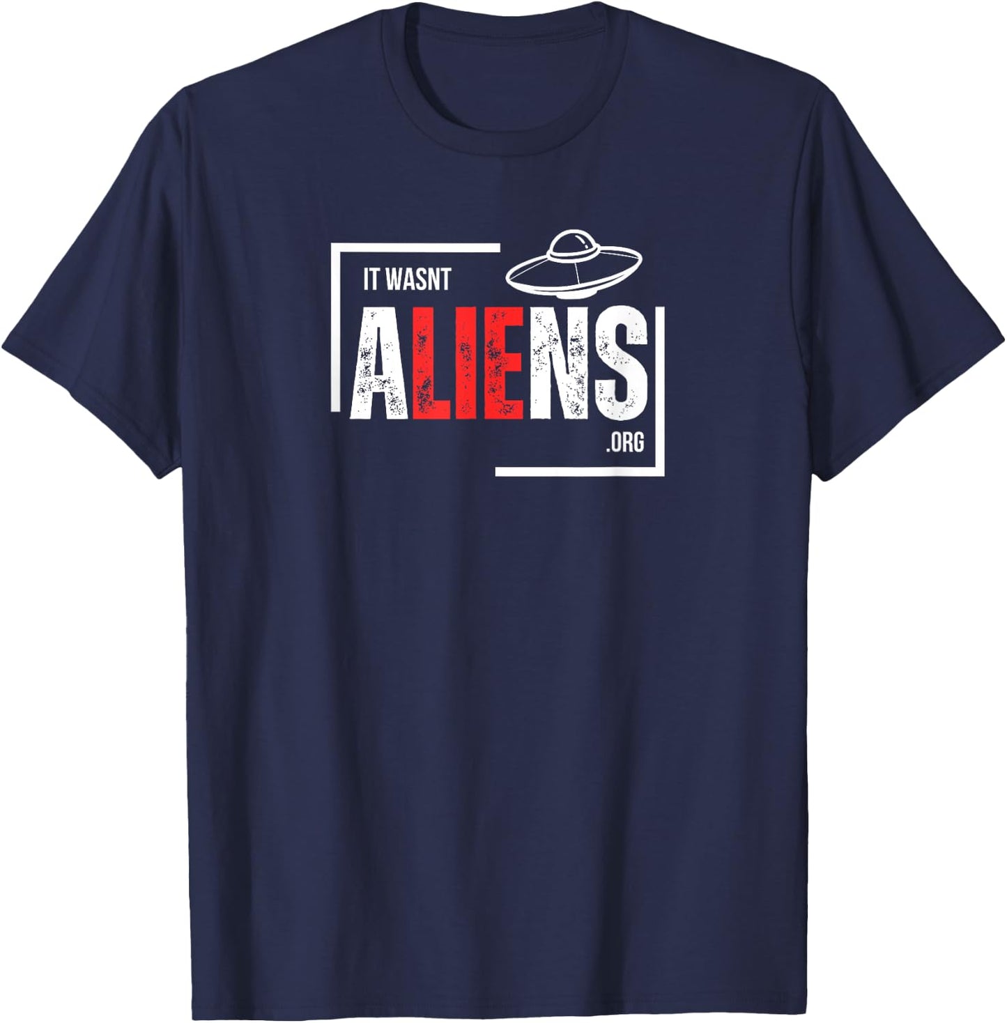 It Wasn't Aliens, UFO, Rapture, Christian T-Shirt - T-Shirt | Navy
