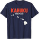 Kahuku Hawaii USA State America Travel Hawaiian Honolulu T-Shirt - T-Shirt | Navy