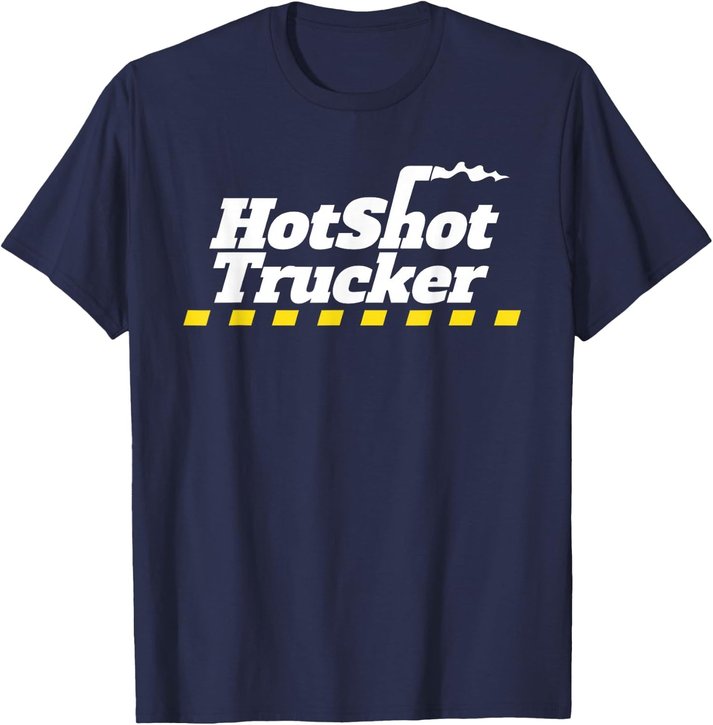 Hotshot Trucker Dually Truck And Trailer Driver OTR T-Shirt - T-Shirt | Navy