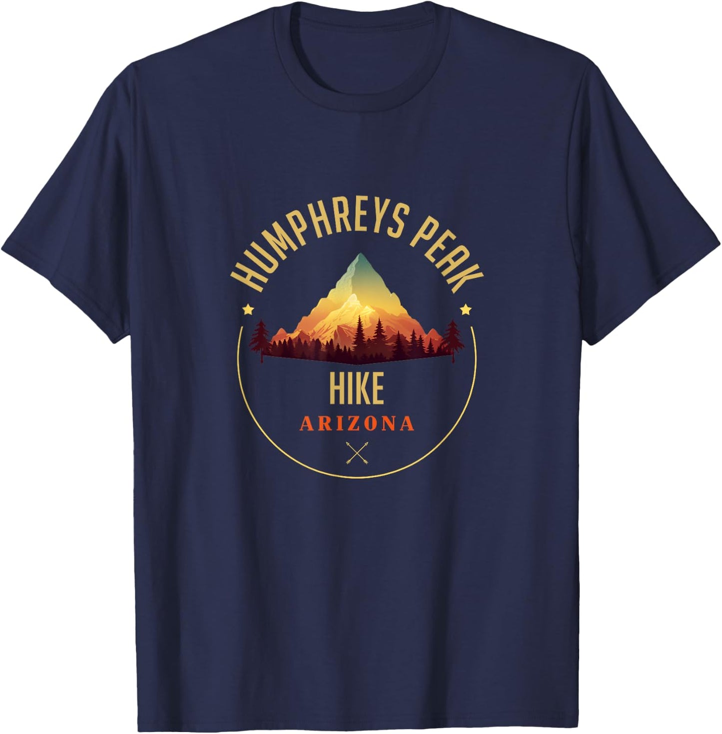 Humphreys Peak Souvenir Apparel - Humphreys Peak Hiking T-Shirt - T-Shirt | Navy