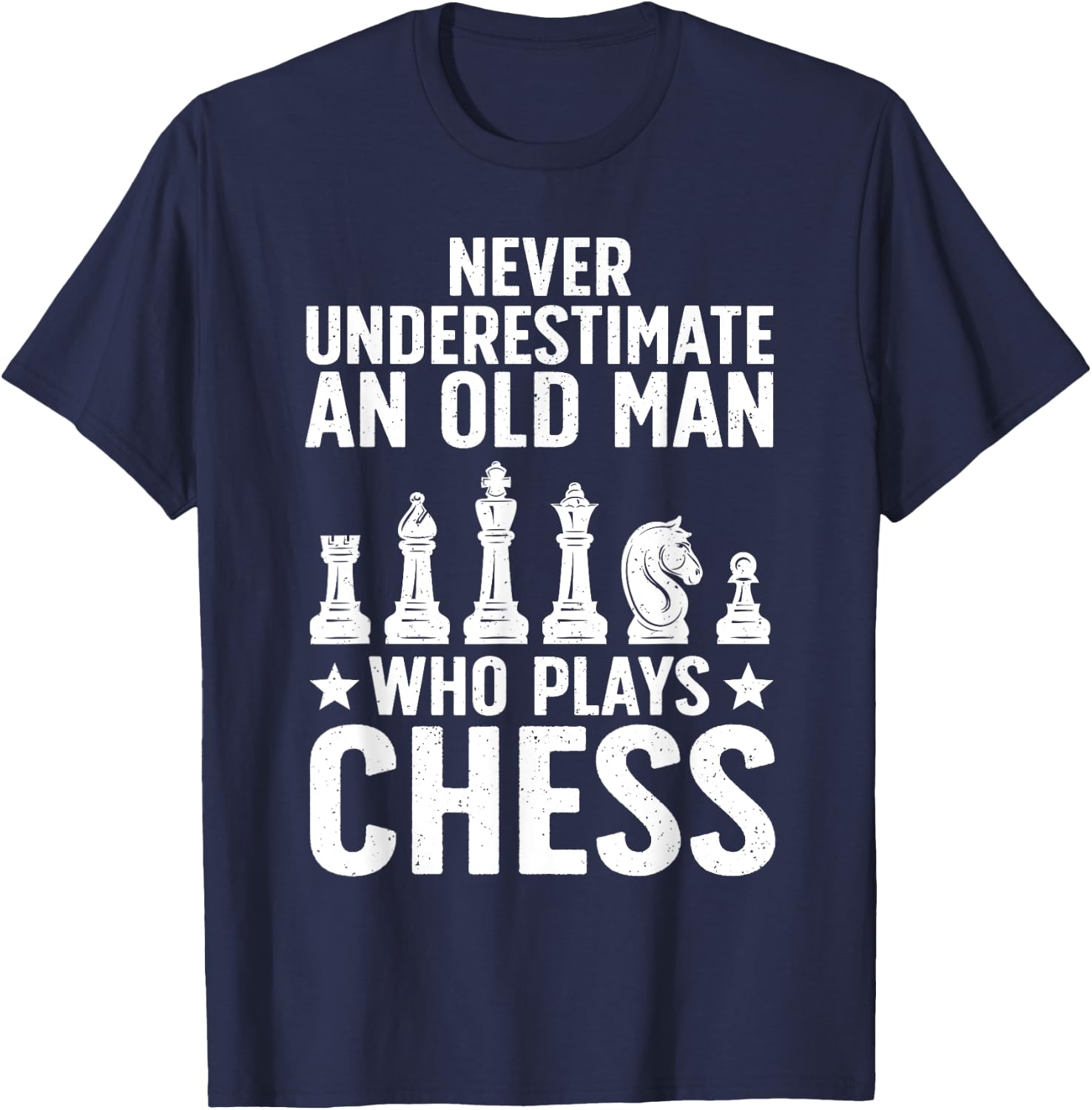 Best Chess Player Art Dad Grandpa Chess Lover Pieces T-Shirt - T-Shirt | Navy