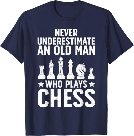 Best Chess Player Art Dad Grandpa Chess Lover Pieces T-Shirt - T-Shirt | Navy
