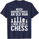 Best Chess Player Art Dad Grandpa Chess Lover Pieces T-Shirt - T-Shirt | Navy