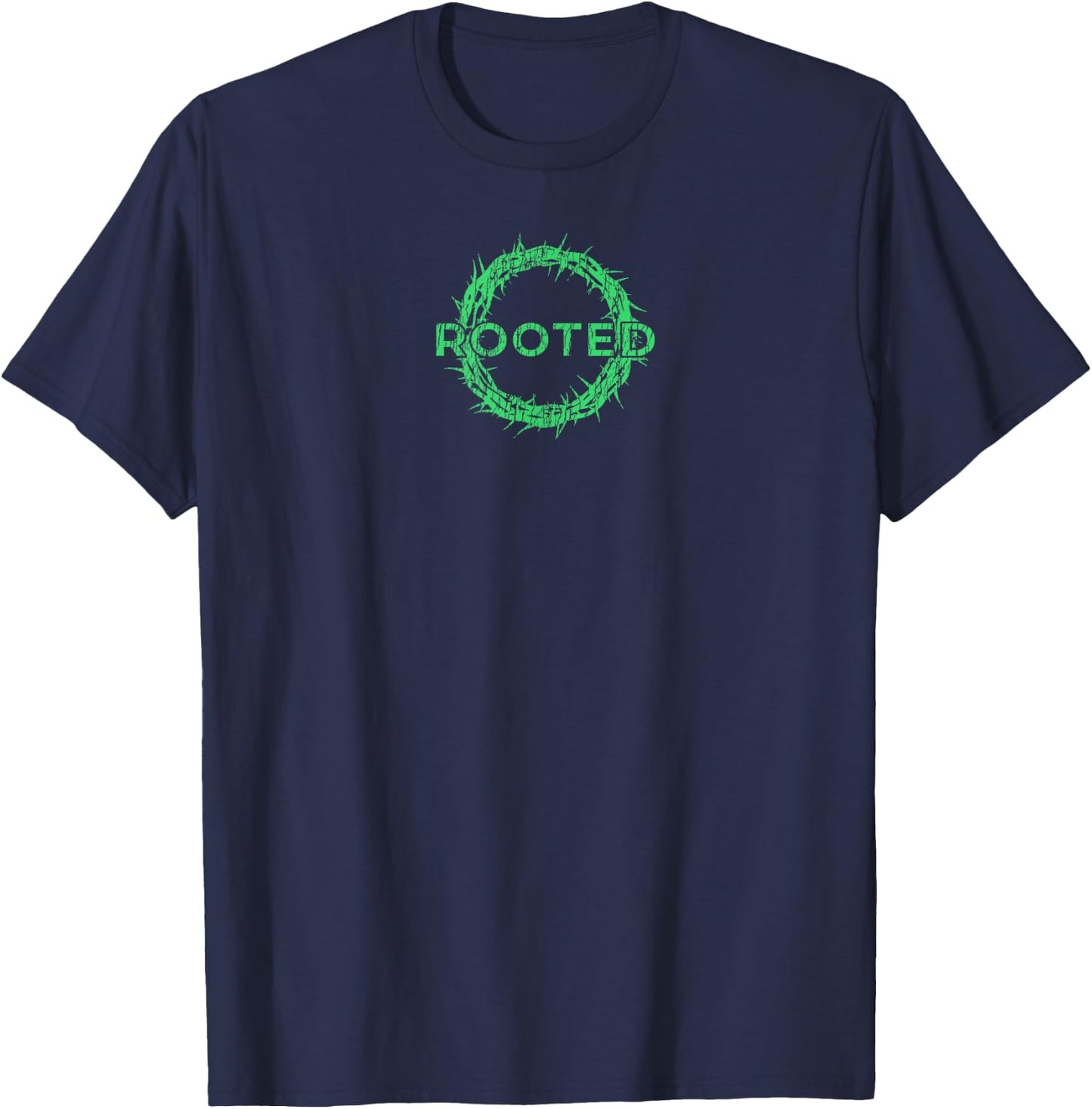 Rooted in Christ having your roots firmly in God T-Shirt - T-Shirt | Navy