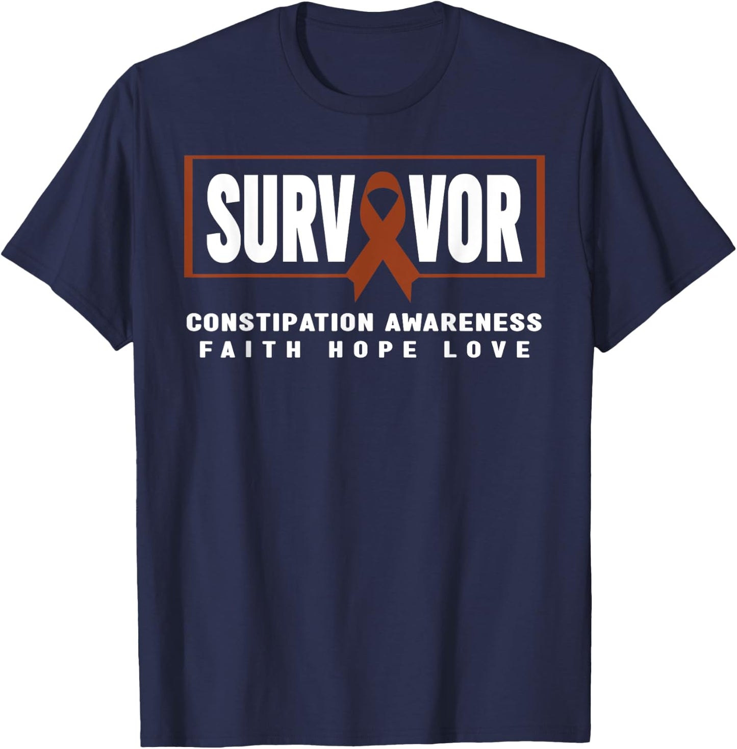 Constipation Awareness Shirt - Constipation Survivor T-Shirt - T-Shirt | Navy
