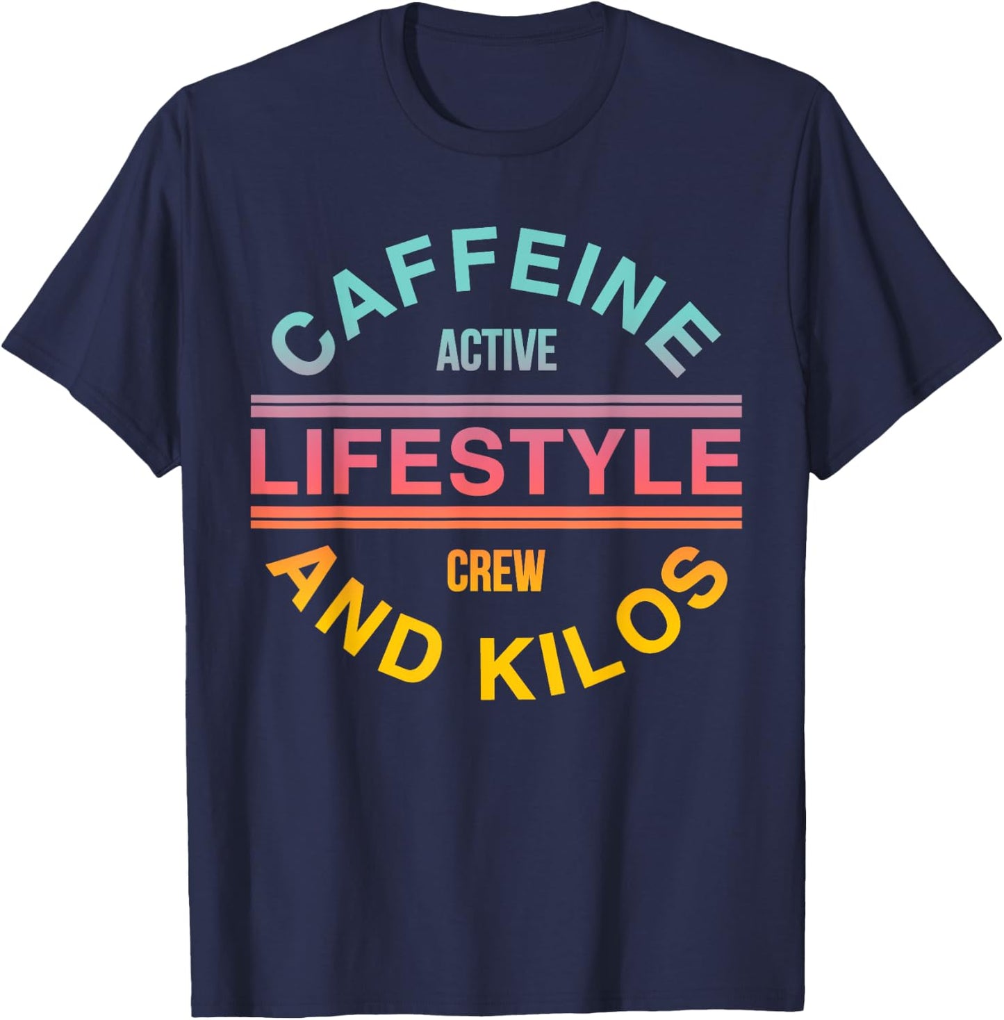 Caffeine Active Lifestyle Crew And Kilos T-Shirt - T-Shirt | Navy