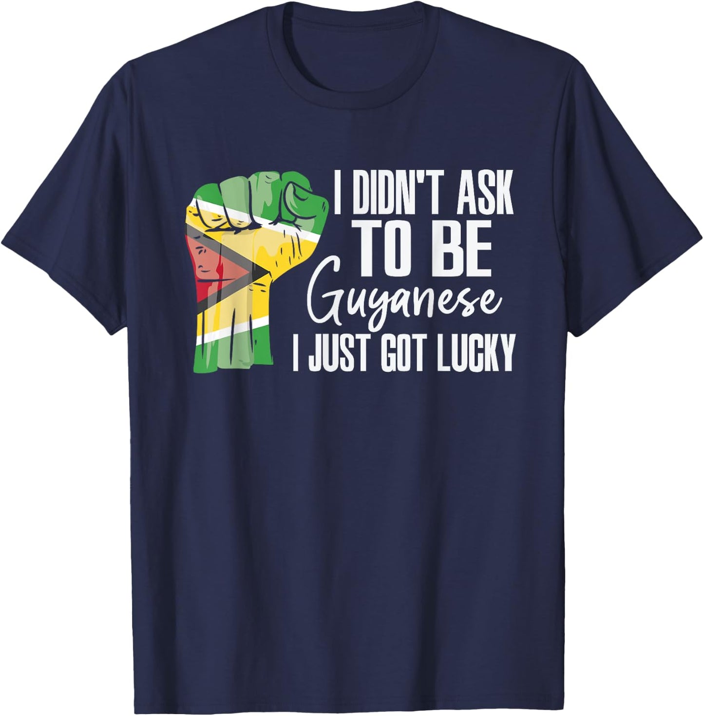 Guyanese Guyana Flag Grown Guyanese Roots Patriot T-Shirt - T-Shirt | Navy